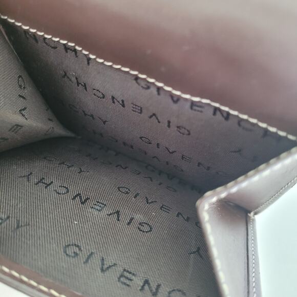 Givenchy Wallet Signature Brown Bifold 4x4 Medium Card Holder Logo Unisex Design - Picture 11 of 13